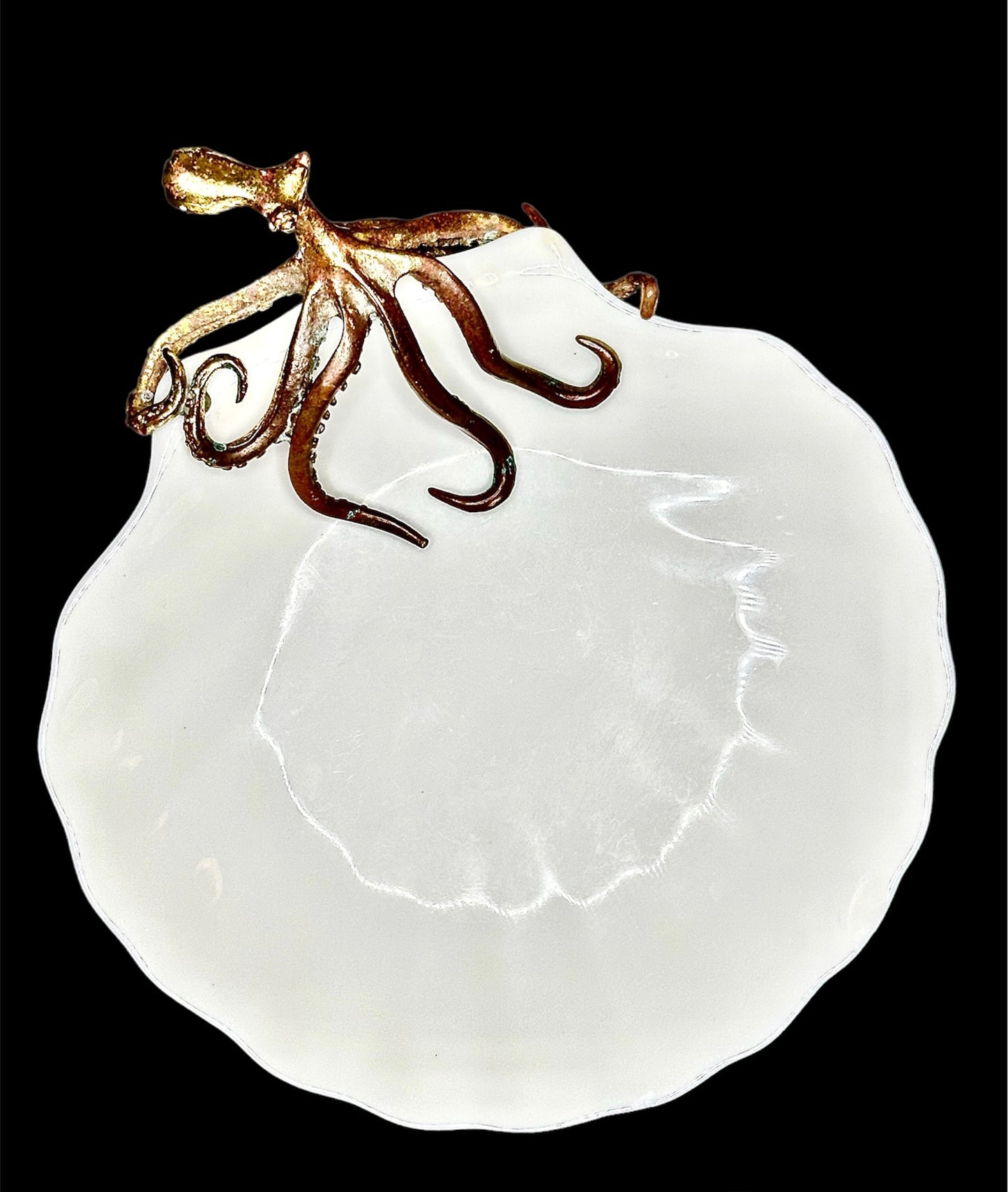 Octopus and Shell Jewelry Dish
